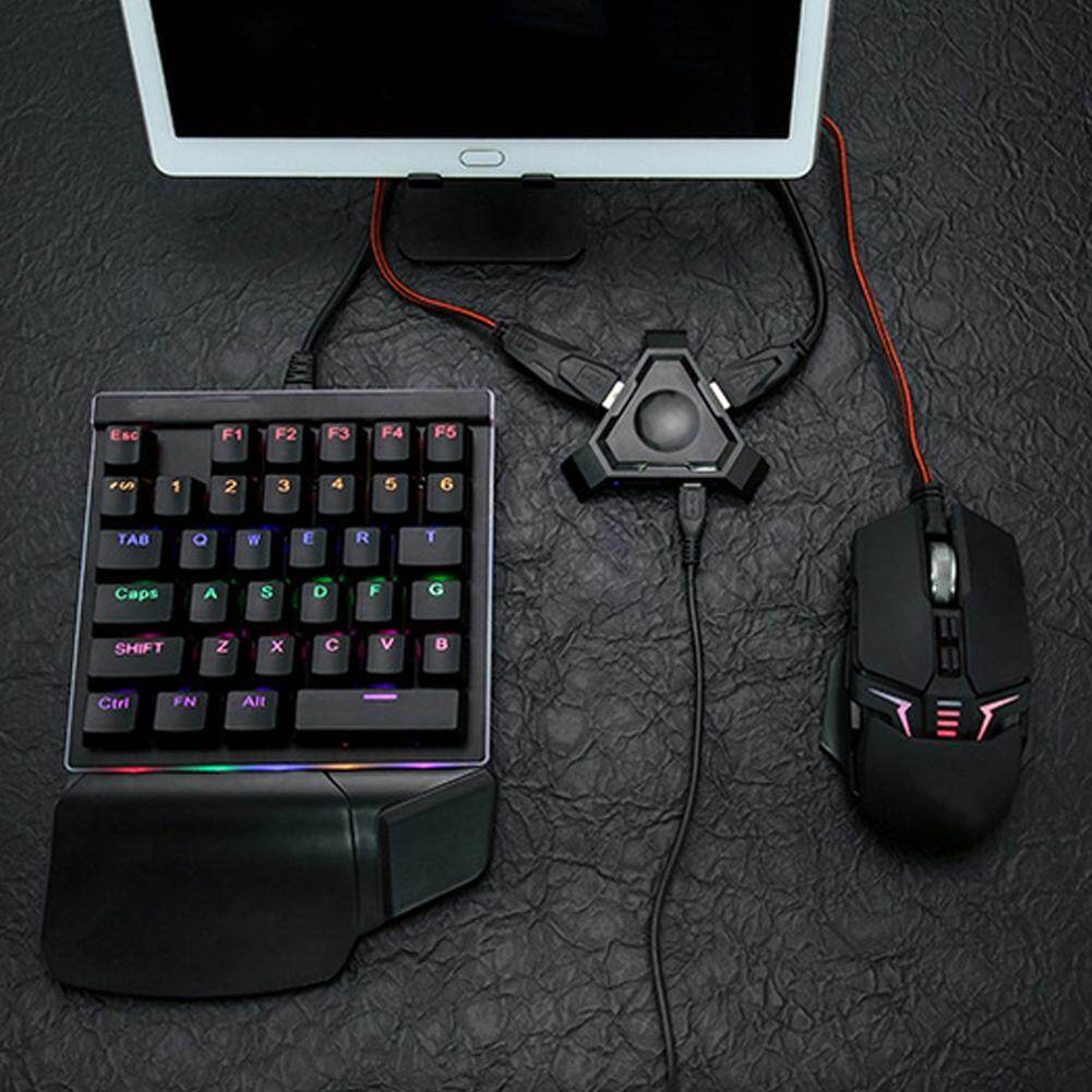 ☼Bluetooth gaming keyboard triangle phone mouse converter for iOS Android