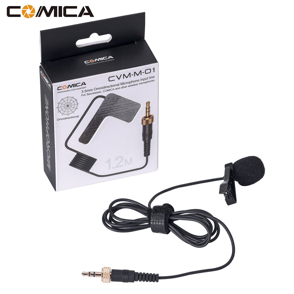 Comica CVM-M-O1 Omni-directional Lavalier Microphone, Lapel Microphone for Senn-heiser, Comica and Other Wireless Lavalier Transmitter, Clip-on Lav Mic for DSLR Camera Video Recording Interview