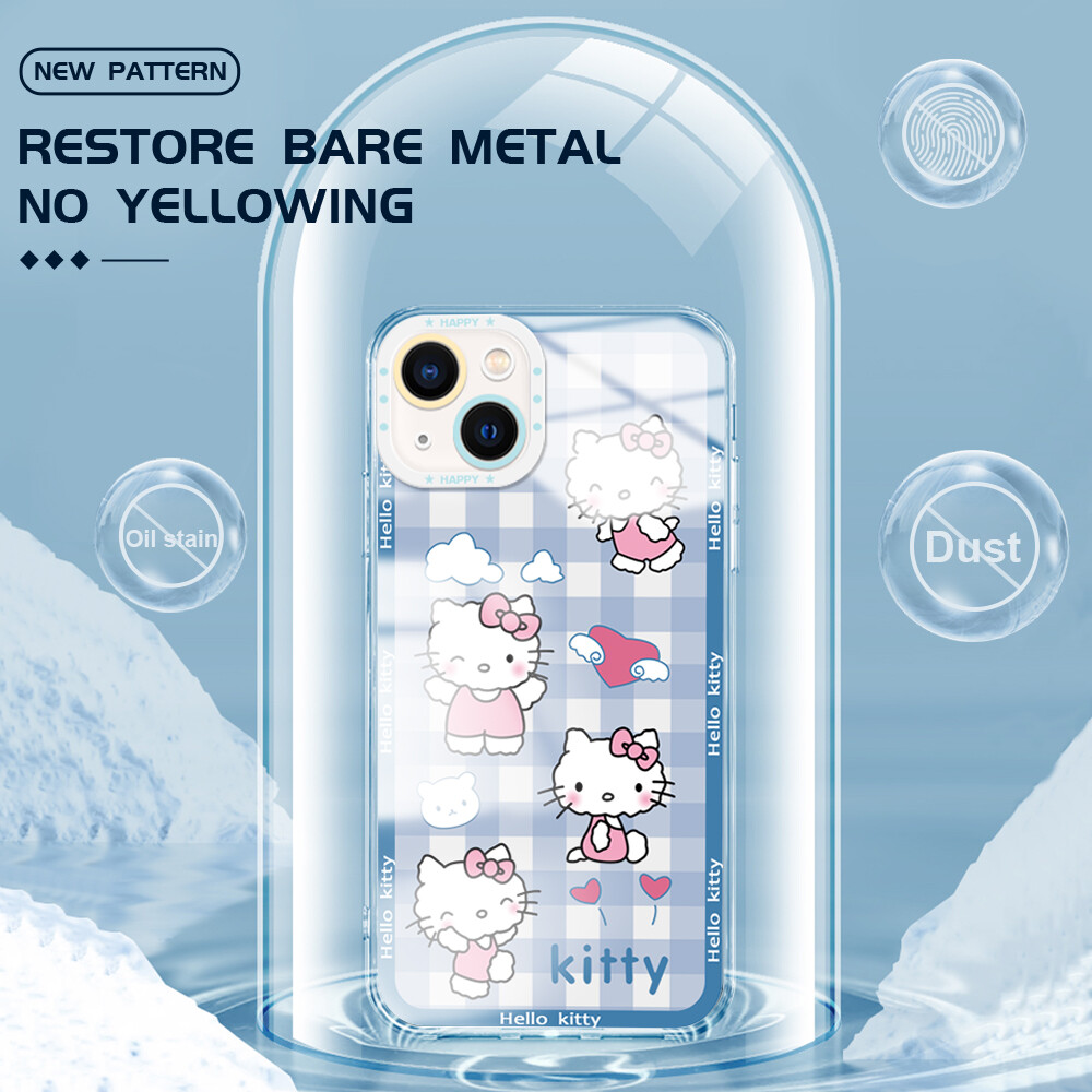 UCUC Phone Casing Case For Xiaomi Redmi Note 11T Pro+ Redmi Note 11S Redmi Note 11 Pro 5G4G RedmiNote11TPro Redmi Note 8 Pro Redmi Note 9 Case Shockproof Cartoon KT Cat Phone Case For Girls Soft Casing Protection Transparent Shell