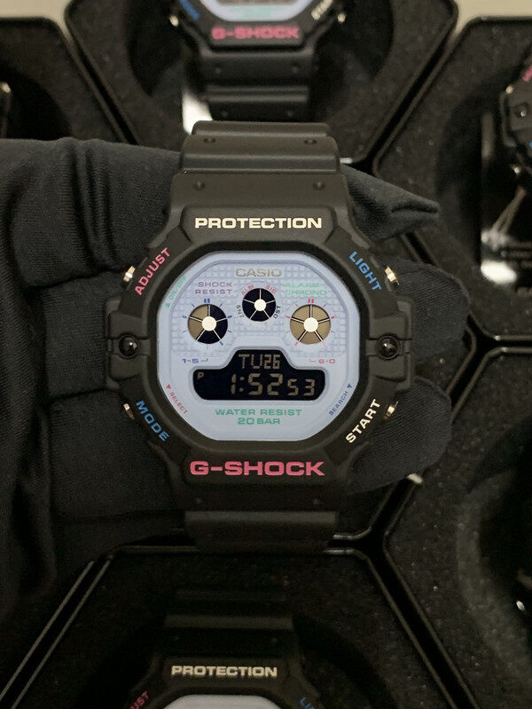 Casio_G_Shock_Offer Tapak Kucing Multi Colors Dw 5900 Biru Hitam 