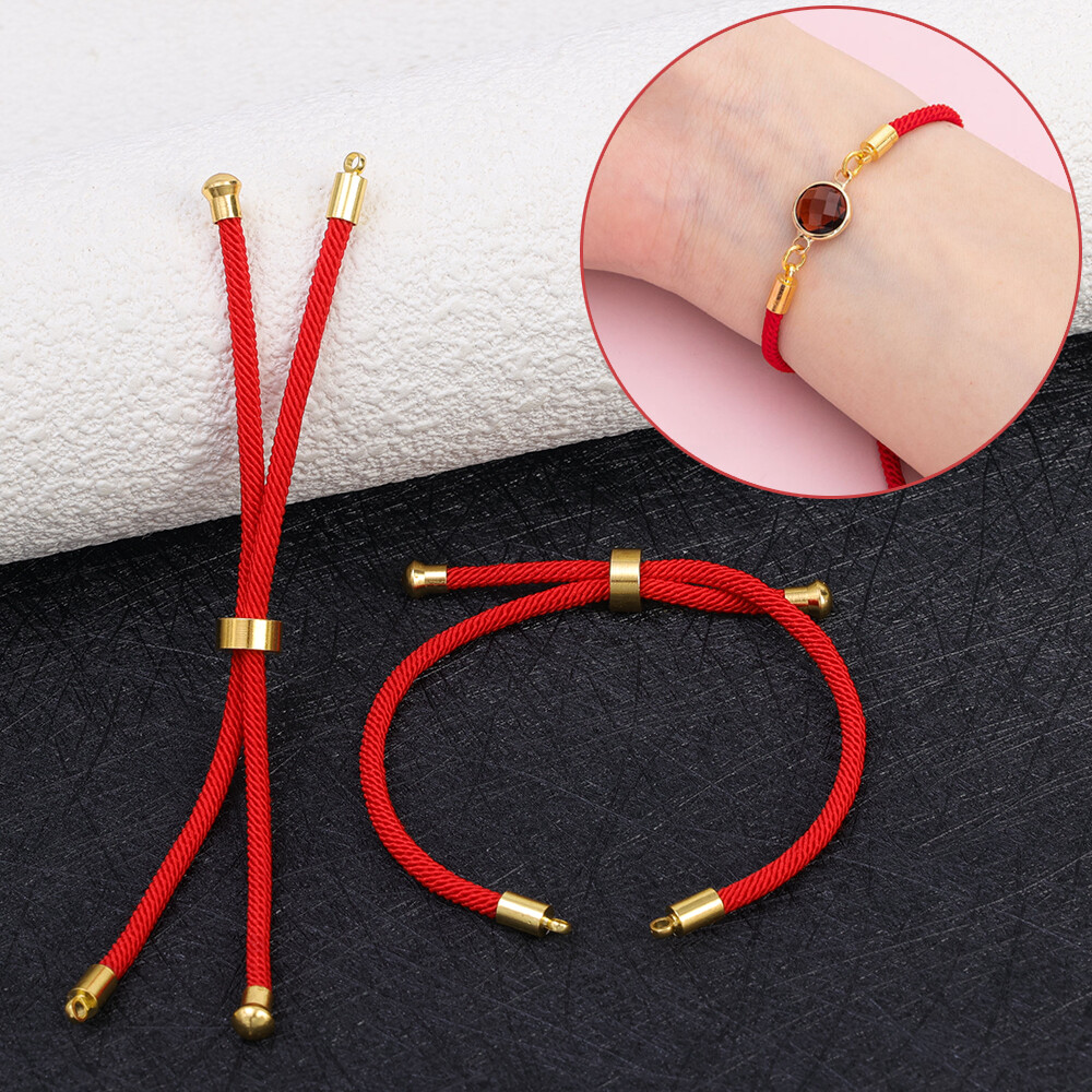 Chủ Đề Vòng Đeo Tay chuỗi dây điều chỉnh dây dệt chuỗi mắt xích sợi màu đỏ Màu Đen Dây Vòng tay cặp đôi Cho Phụ Nữ Người Đàn Ông Tự Làm làm đồ trang sức