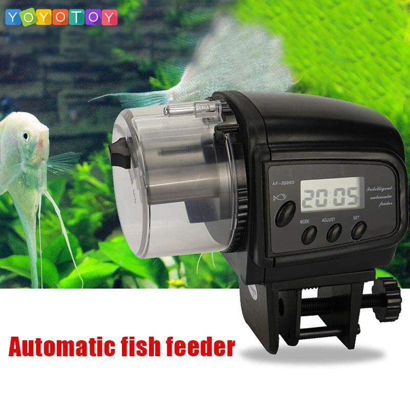 Fitness Fish Food Feeder Flake Aquarium Auto Mini Shape Tank Black Pellet Patented Design Malaysia