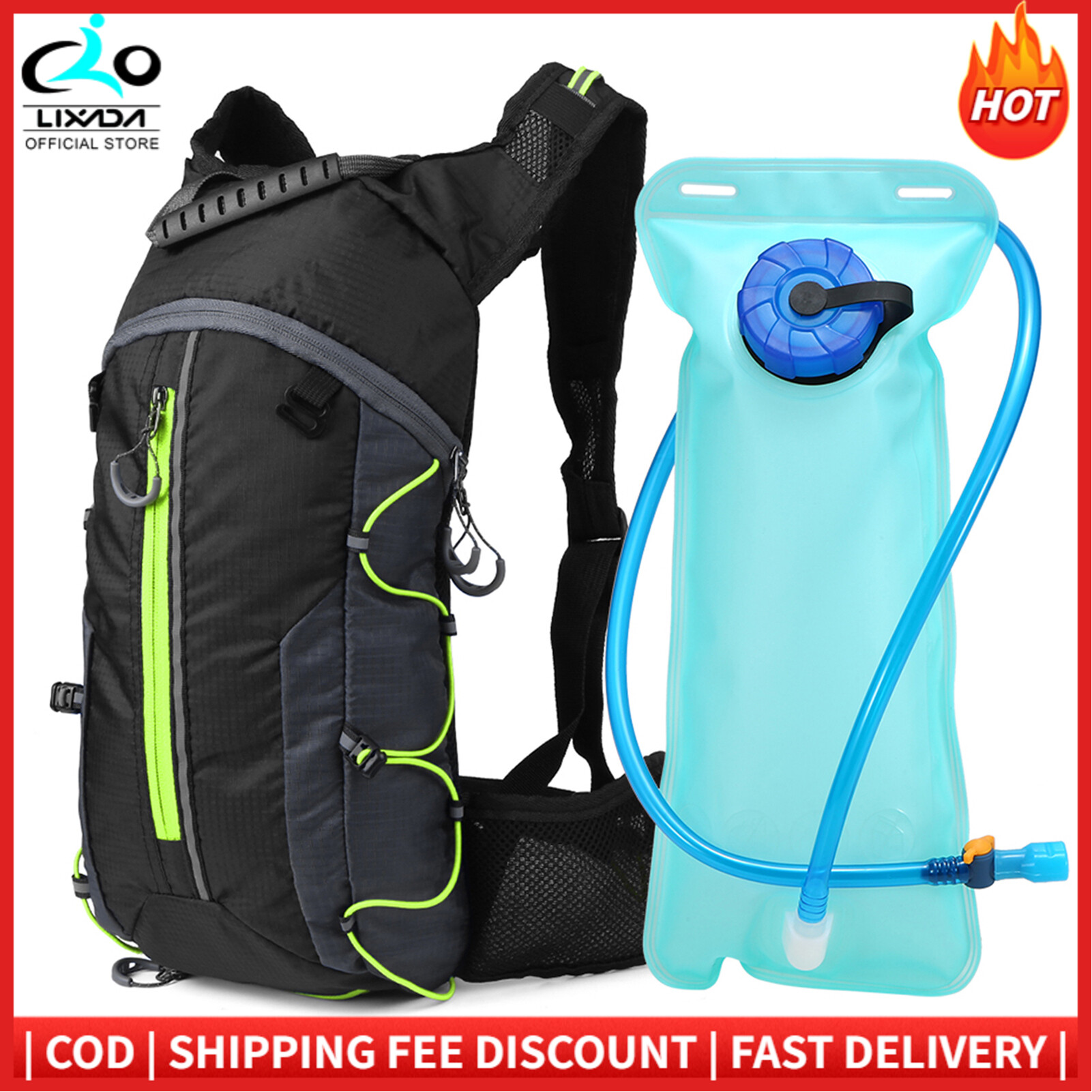 Foldable Cycling Backpack Lightweight Outdoor Sports Bike Riding Hydration Pack Backpack LIXADA
