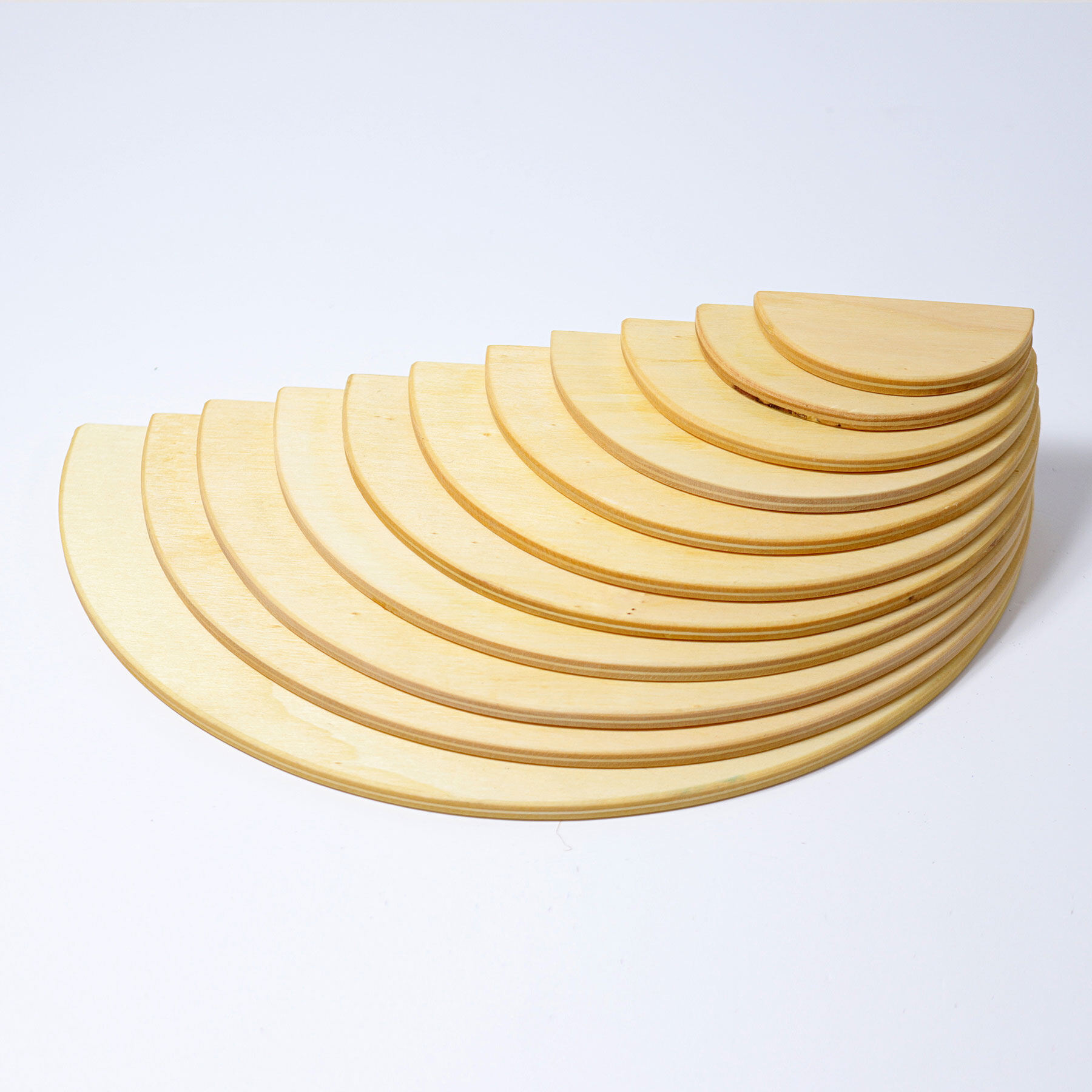Rainbow Building Blocks Semicircle Board 11Pcs Baby Wooden Toys Early Learning Building Montessori Educational Gift