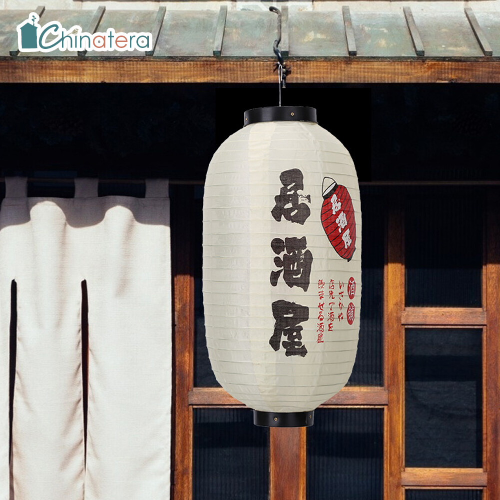 [Chinatera] 10inch Japanese Style Printing Lantern Waterproof Cloth Hanging Lanterns Bar Pub Sushi Restaurant Decoration