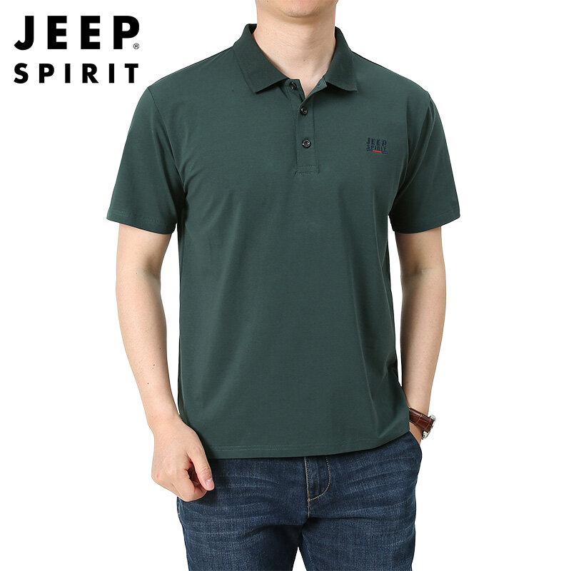 Jeep spirit 2021 new men's summer short-sleeved polo shirt short-sleeved t-shirt thin section
