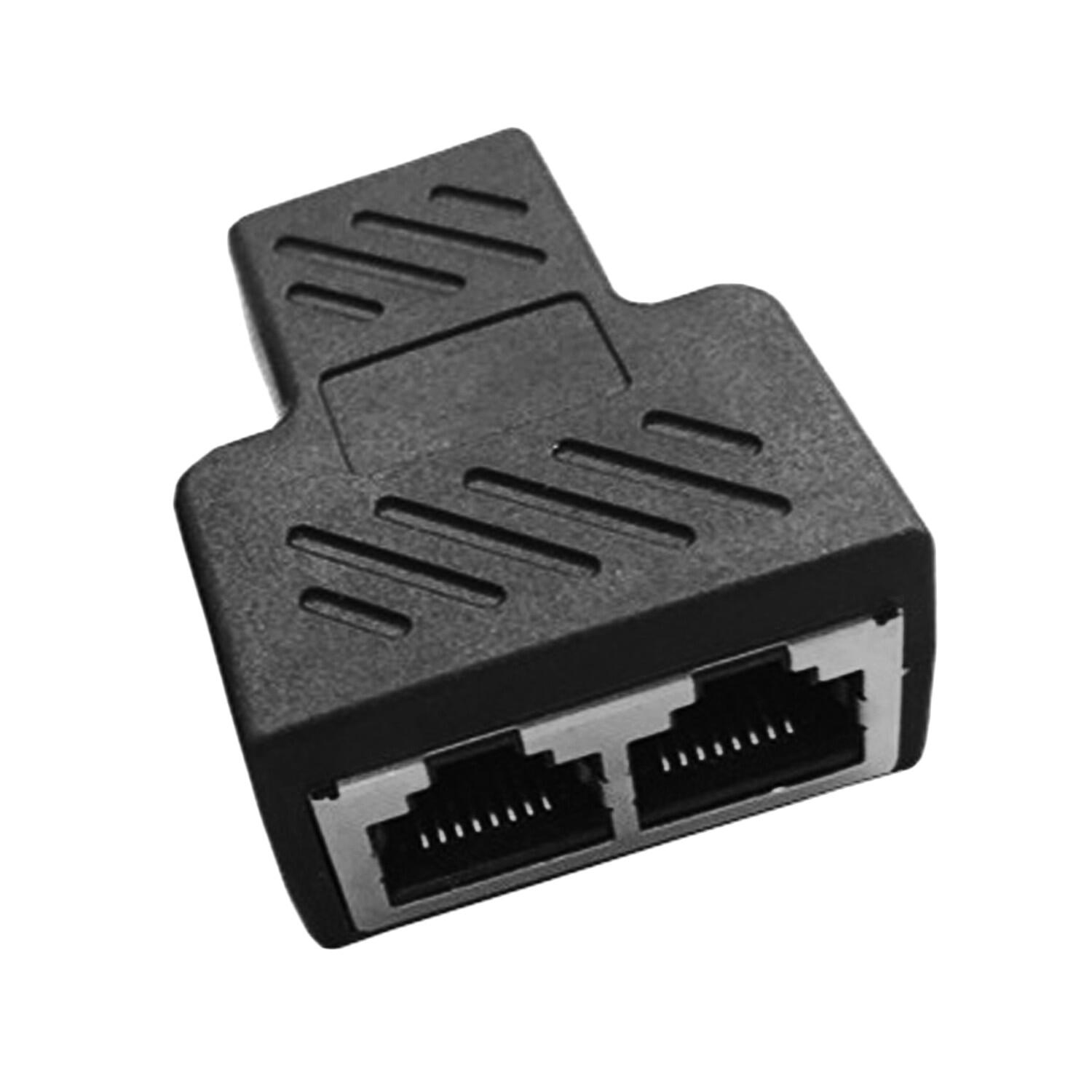 1 Để 2 LAN Mạng Ethernet RJ45 Cáp Mạng Cổng Bộ Chia Cáp Mở Rộng Bộ Chuyển Đổi Phích Cắm Kết Nối RJ45 Mạng Tee Đầu