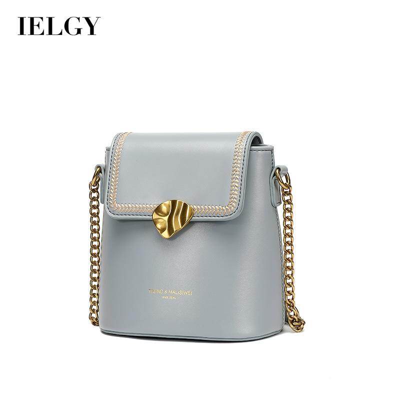 IELGY fashion one-shoulder bucket bag small bag female Korean version of the wild ins messenger handbag trend