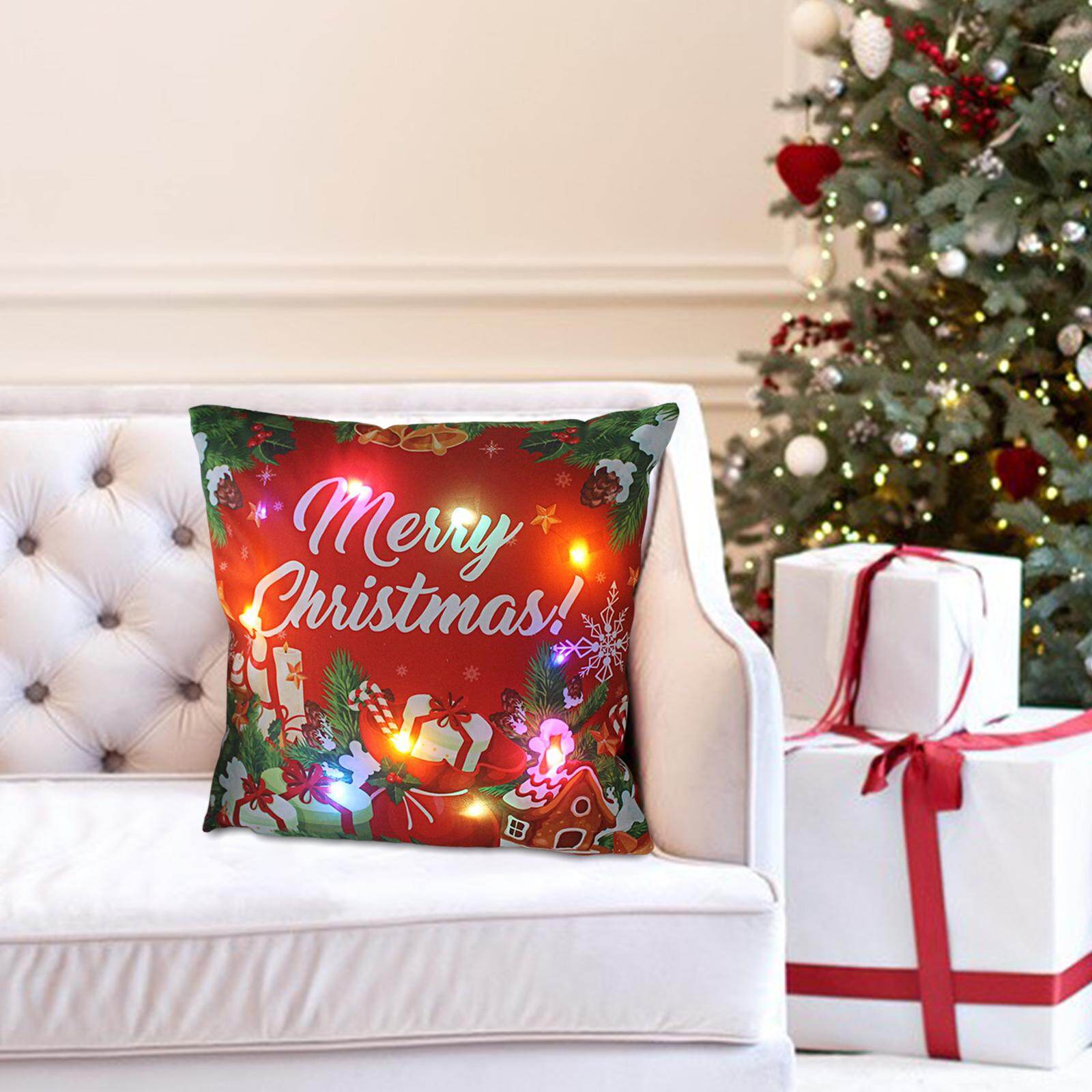 cushion cover led christmas pillows