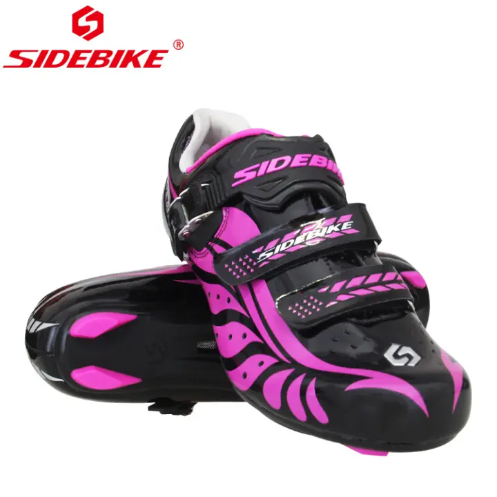 purple road cycling shoes