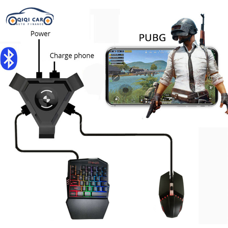 Bluetooth Keyboard Converter for PUBG Mobile Gamepad Controller Gaming Keyboard Mouse Converter for Android Phone to PC Bluetooth Adapter
