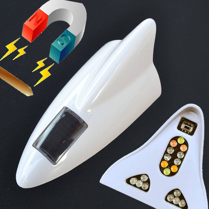 Vây Cá Mập Năng Lượng Mặt Trời Đèn LED Đèn Cho Ô Tô Đèn LED Đổi Xe Ô Tô Hàng Đầu Nhiều Màu Sắc Từ Tính Mạnh Đuôi Đèn Đa Năng LZ57
