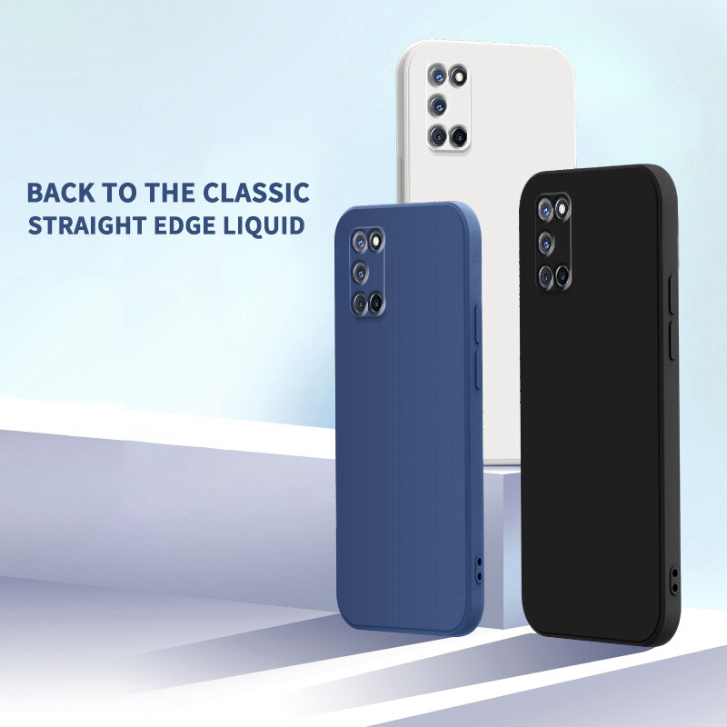 YBD case For OPPO A52 A92 Accurate camera hole protection Casing ,Thin Soft Liquid Silicone Cover Candy Color Cases with free phone Lanyard