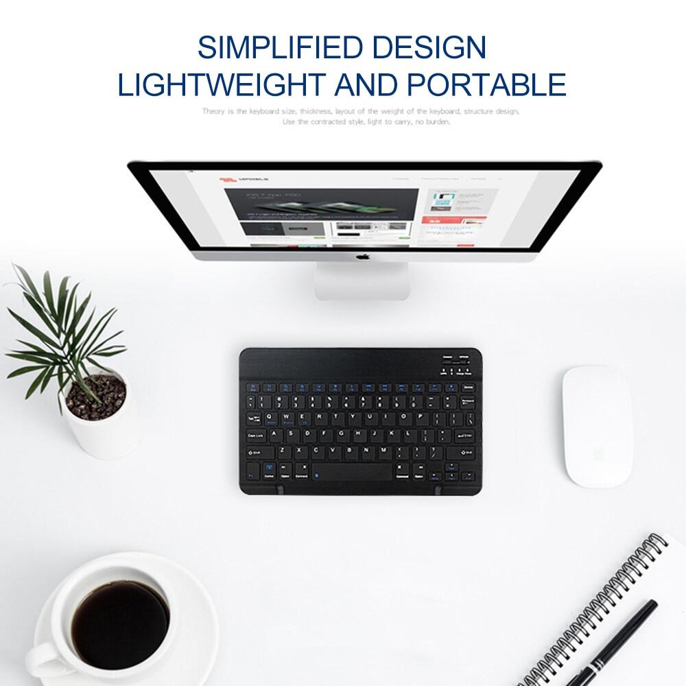 Slim Bluetooth Keyboard Wireless Thai Keyboard Rechargeable Portable Keyboard For Travel IOS Android Windows PC Macbook Tablet