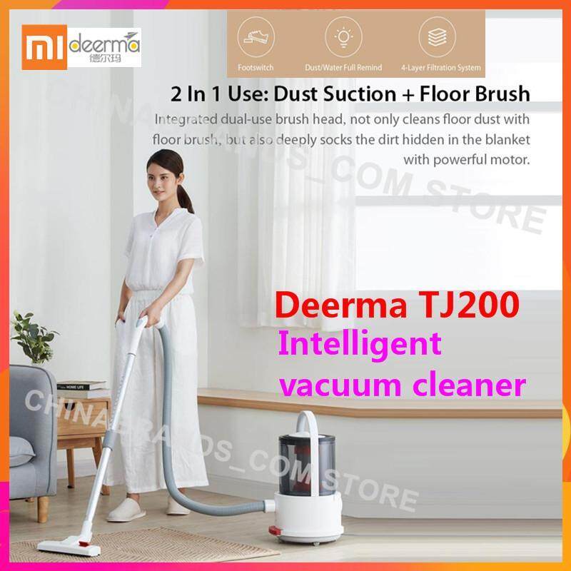 【Dust Suction+Floor Brush】Original Deerma TJ200 2 in 1 Vacuum Cleaner Wet Dry Liquid Blow Dryer Floor Crevice Upholstery Brush Singapore