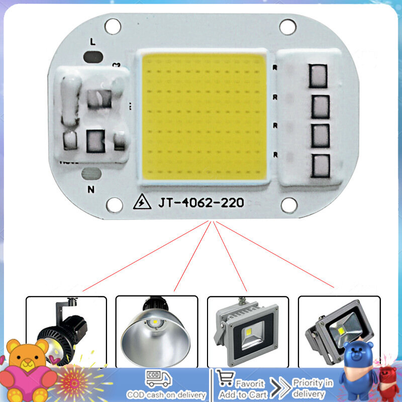 【Hàng có sẵn】AC 220V 20W/30W/50W không driver chip đèn LED áp suất cao Nguồn đèn COB