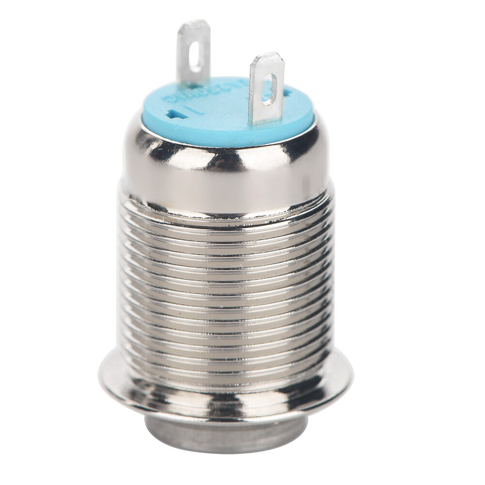 10Pcs/set 12mm 2A 250V Mini Waterproof 2Pin Metal Button Reset Jog Switch