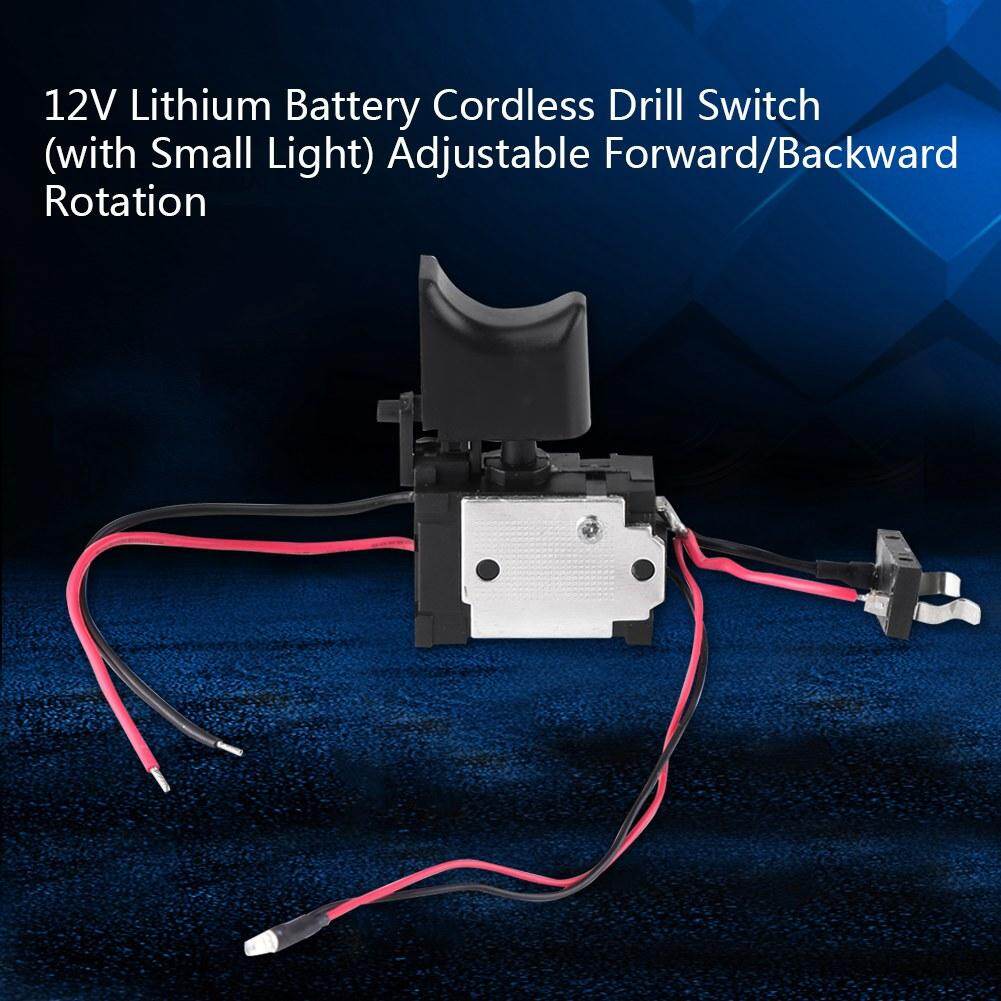 Công tắc kích hoạt điều khiển tốc độ máy khoan không dây pin Lithium 7.2 V - 24 V với ánh sáng nhỏ
