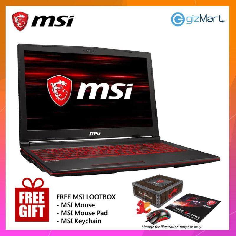 MSI GL63 8RE-839MY 15.6 Gaming Laptop-Black (i7-8750H, 8GB, 1TB+128GB, Gtx1060, Win10) + FREE LOOTBOX Malaysia