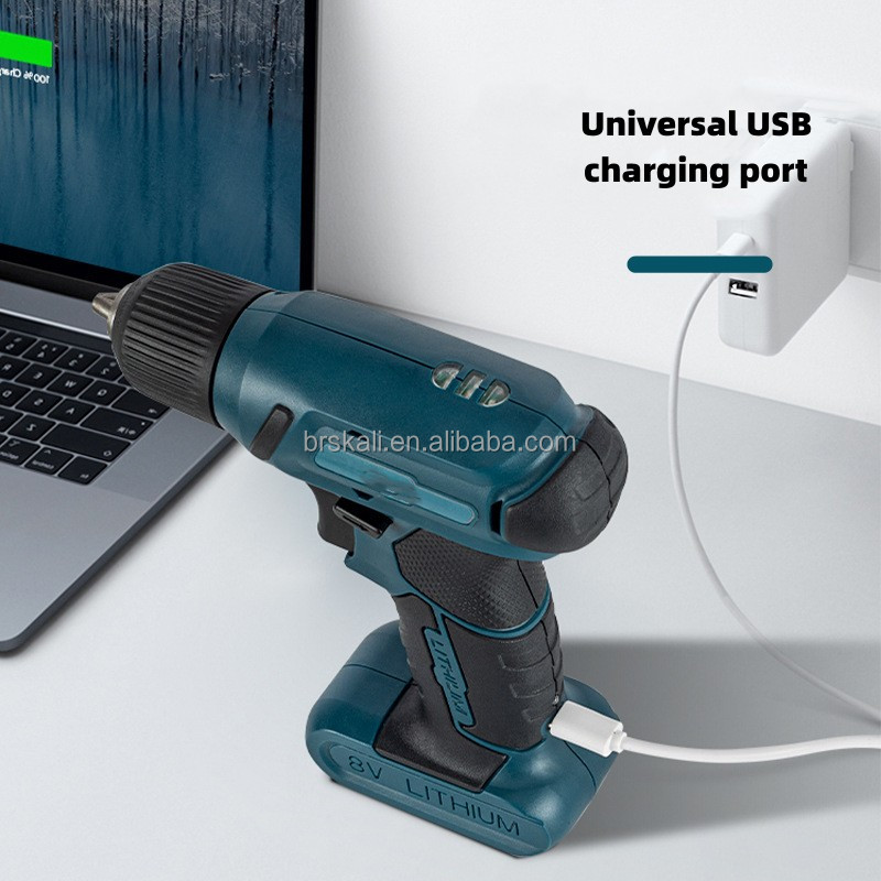 Máy khoan không dây mini 8V Máy khoan điện lithium có thể sạc lại cái khoan tay đồ điện gia dụng đa chức năng tuốc nơ vít