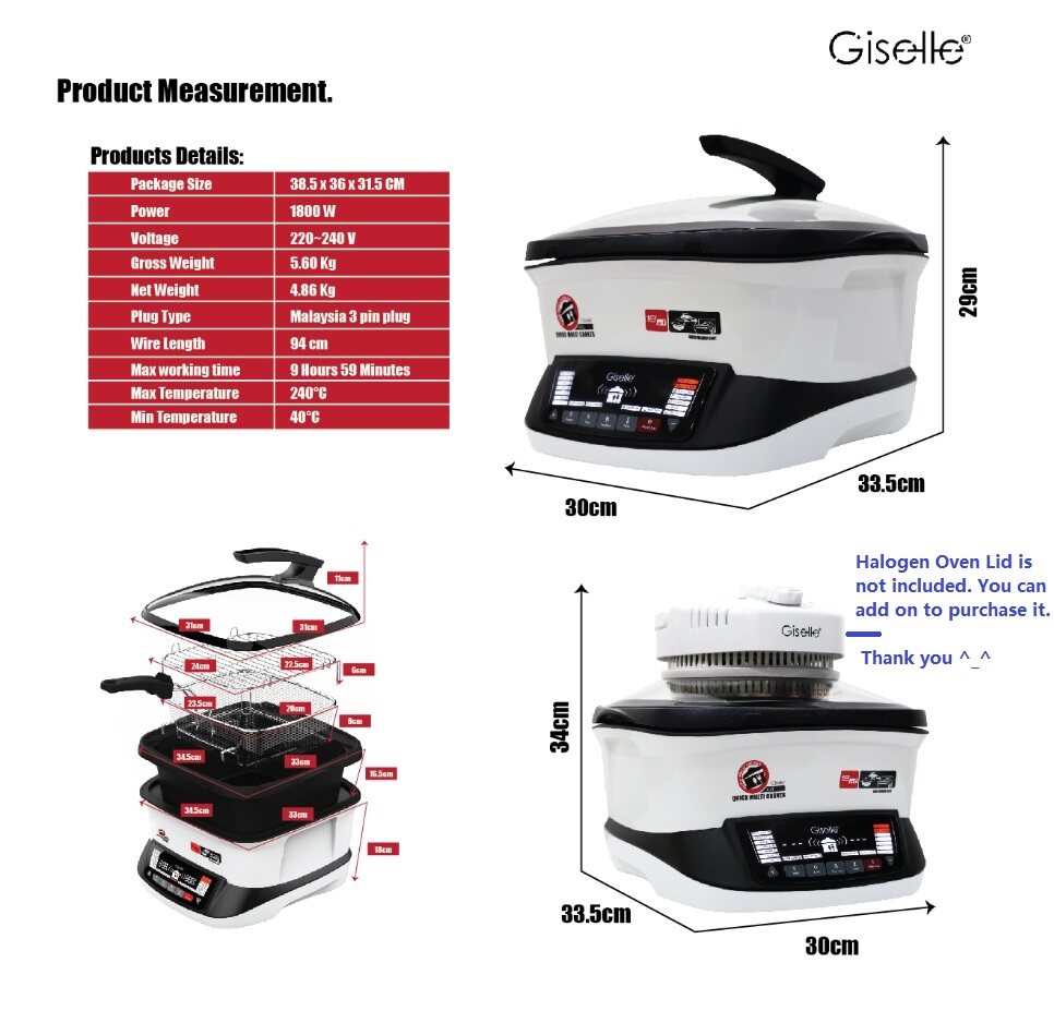 giselle multi cooker 18 in 1