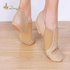 Dongjaker Genuine Leather Stretch Jazz Salsa Dance Shoes For Women latin ballet Teachers dance sneakers Sandals Excercise Shoe