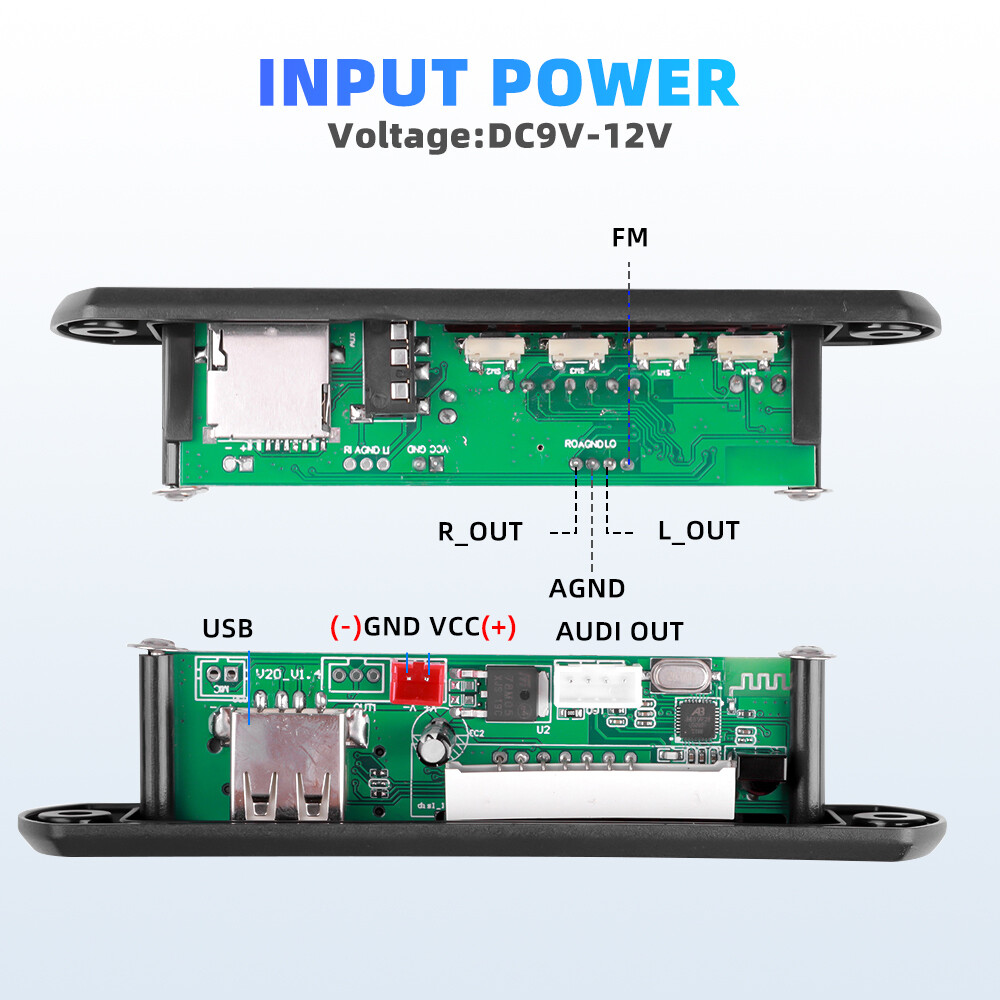 Bảng Giải Mã MP3 WMA Bluetooth 5.0 5V 12V Mô-đun Giải Mã Máy Nghe Nhạc MP3 Với Đài FM TF USB 3.5 Mm Dây AUX Cho Âm Thanh Xe Hơi Bộ Loa Xe Hơi Tự Làm Với Điều Khiển Từ Xa