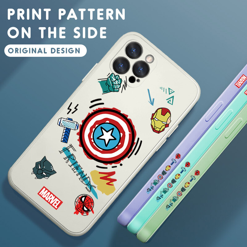 Hontinga Ốp Lưng Cho Iphone 11 11 Pro Max Ốp Lưng Họa Tiết Viền Silicon Mềm Lỏng Chính Hãng Hình Vuông Marvel Ốp Lưng Bảo Vệ Toàn Bộ Máy Ảnh Ốp Lưng Điện Thoại Ốp Mềm Cho Nữ