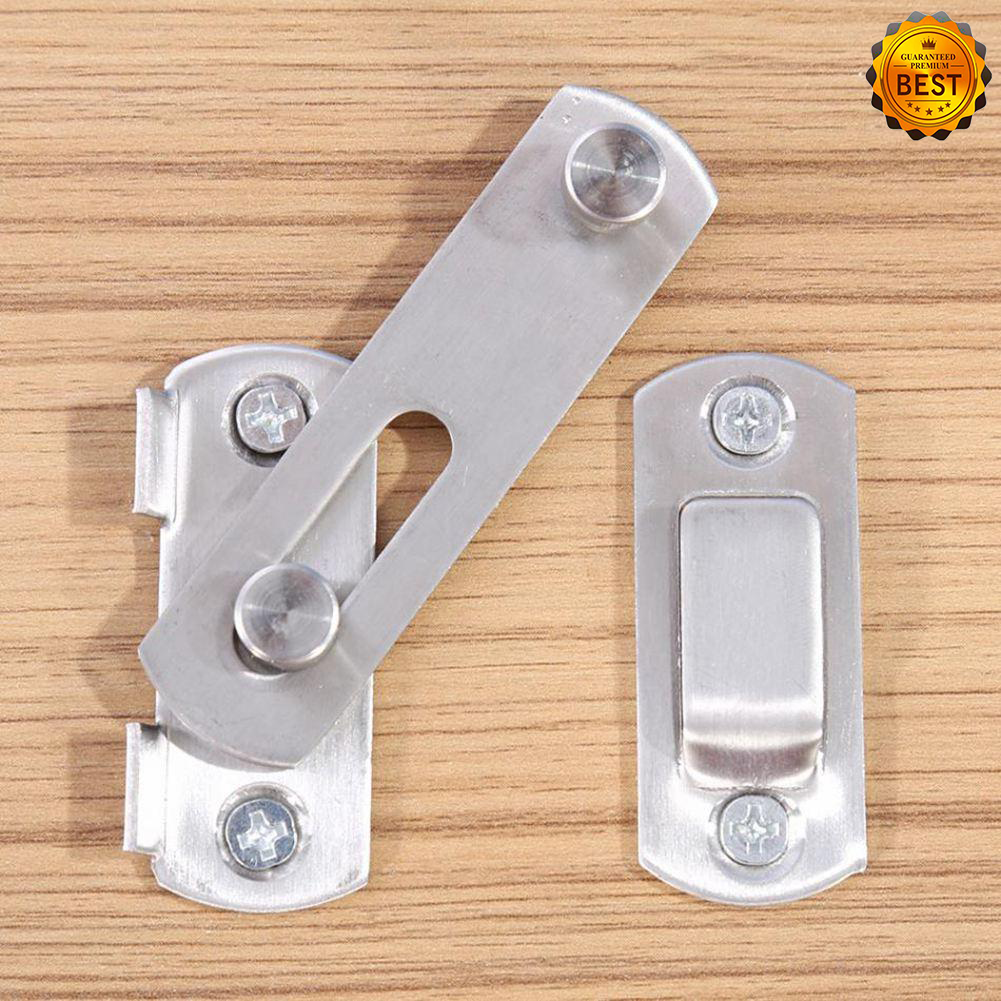 【Hot Sale+Ready Stock】 NOMET Door Hasp Latch Lock, Stainless Steel Safety Packlock Clasp Thickness 1.7 mm, Brushed Finish, Latch Lock Sliding Door for Window Cabinet Fitting Room