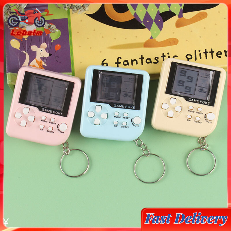LebalmMini Handheld Electronic Game Toy Multicolor Cute Key Chain Pendant Nostalgic Toy