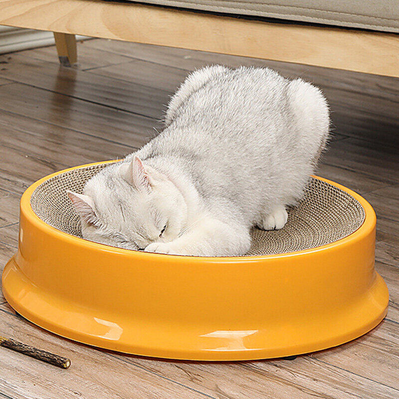 HATELI Cat Bảng Cào Hình Tròn Cho Mèo Đồ Chơi Có Thể Thay Thế Tấm Lót Mèo Chống Trầy Xước Gợn Sóng Tấm Cào Cho Mèo Thú Cưng, Vệ Sinh Cho Mèo