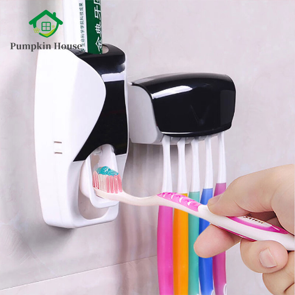 Bộ Phụ Kiện Phòng Tắm Giá Đựng Bàn Chải Đánh Răng Giá Nhả Kem Đánh Răng Tự Động Giá Gắn Tường Bàn Chải Đánh Răng Bộ Dụng Cụ Phòng Tắm
