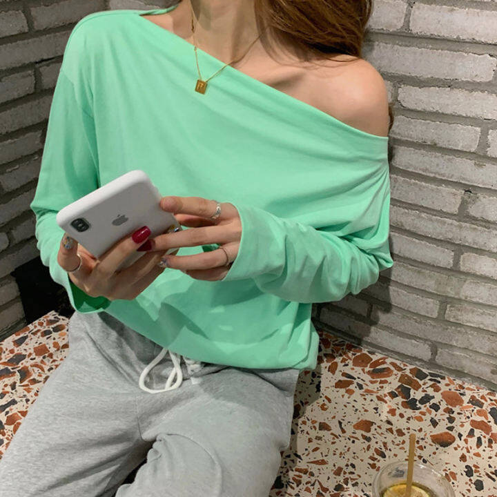 mint green off shoulder top
