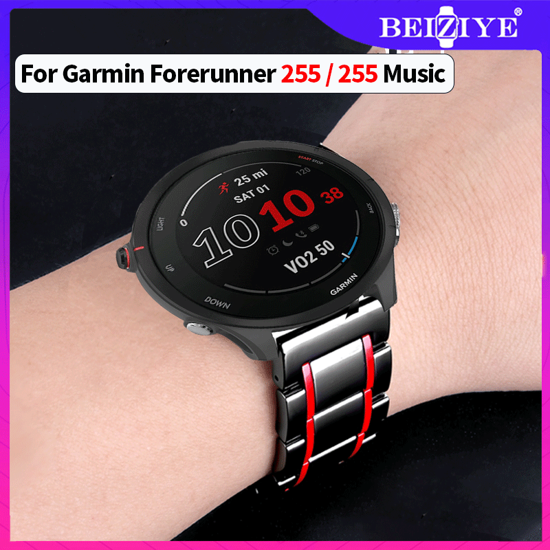 Dây đeo bằng gốm Garmin Forerunner 255 Đồng hồ garmin forerunner 255 Smart ceramic music Dây đeo bằng thép không gỉ sang trọng