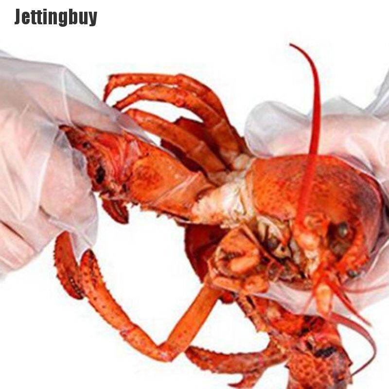 [Jettingbuy] 100PCS Disposable Food Plastic Gloves Kitchen Accessories for Restaurant BBQ