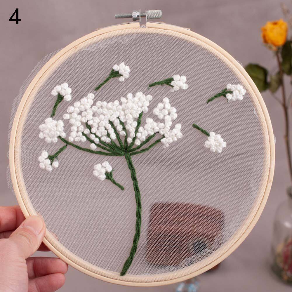 CC5H Tự làm Tranh thêu Bồ công anh Hoa Thủ công mỹ nghệ Thú vị Bộ dụng cụ vật liệu tự làm Bộ dụng cụ cho người mới bắt đầu Thêu Bộ đồ nghề thêu Bộ dụng cụ khâu