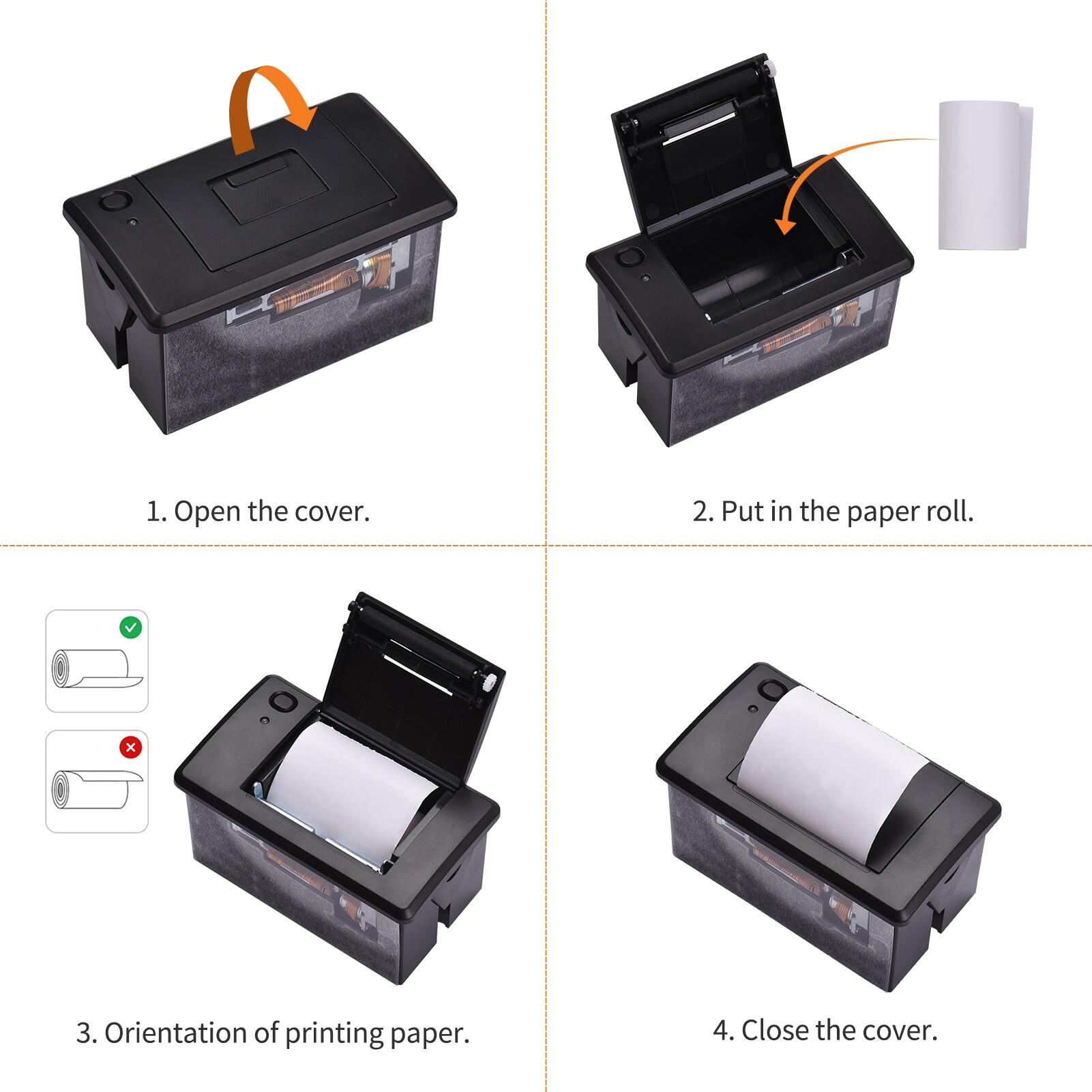 Embedded Thermal Receipt Printer 58MM Mini Printing Module Low Noise With USB/RS232/TTL Serial Port Support ESC/POS Commands