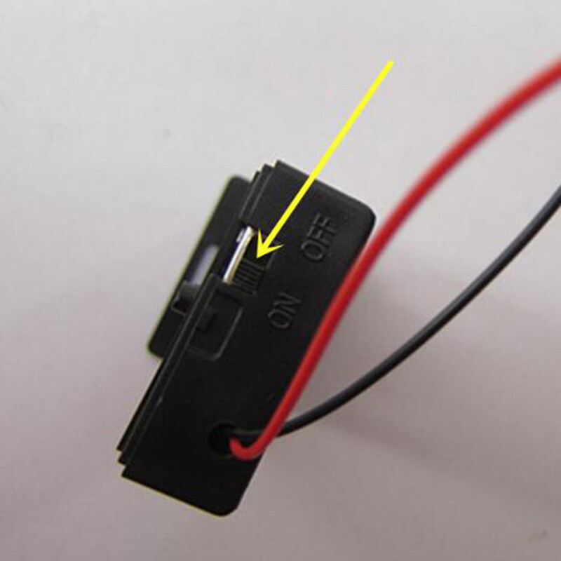 1pcs 3.7V 2x18650 kẹp giữ ắc quy hộp lưu trữ với On/Off chuyển đổi và bao gồm cáp