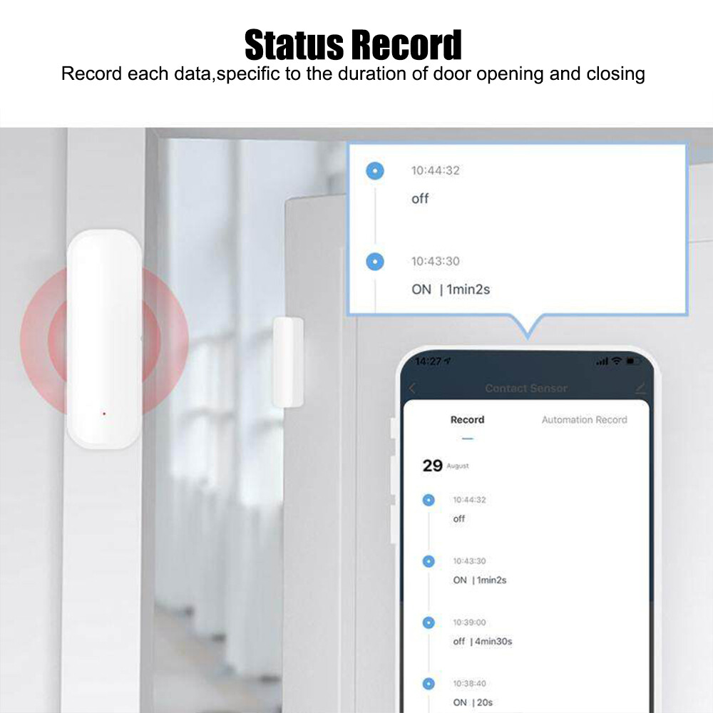 【Ready Stock】Tuya WiFi Door Window Sensor Smart Home Wireless Door Open / Closed Detector