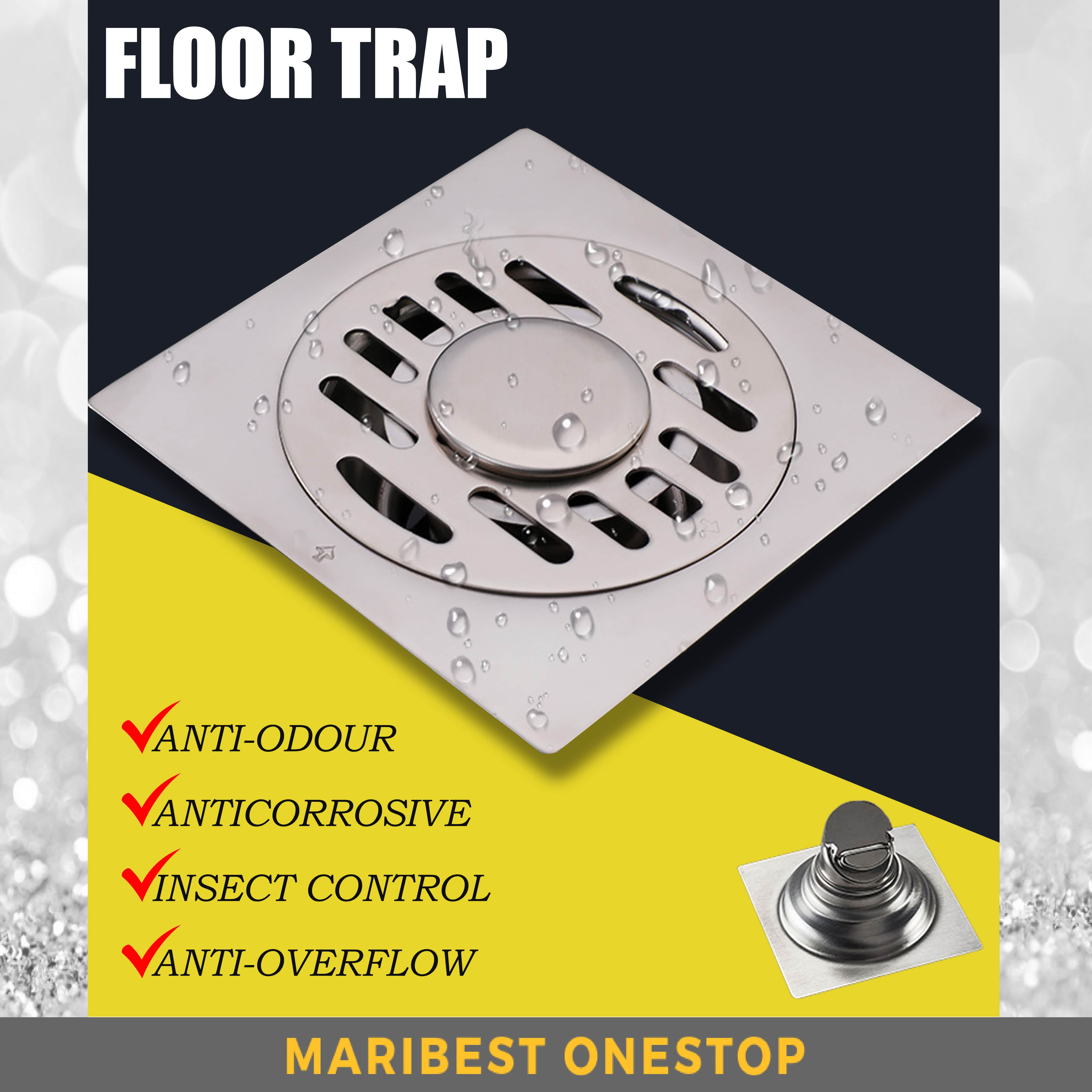 4" 10CM X 10CM STAINLESS STEEL FLOOR TRAP DRAIN FLOOR STRAINER GRATING