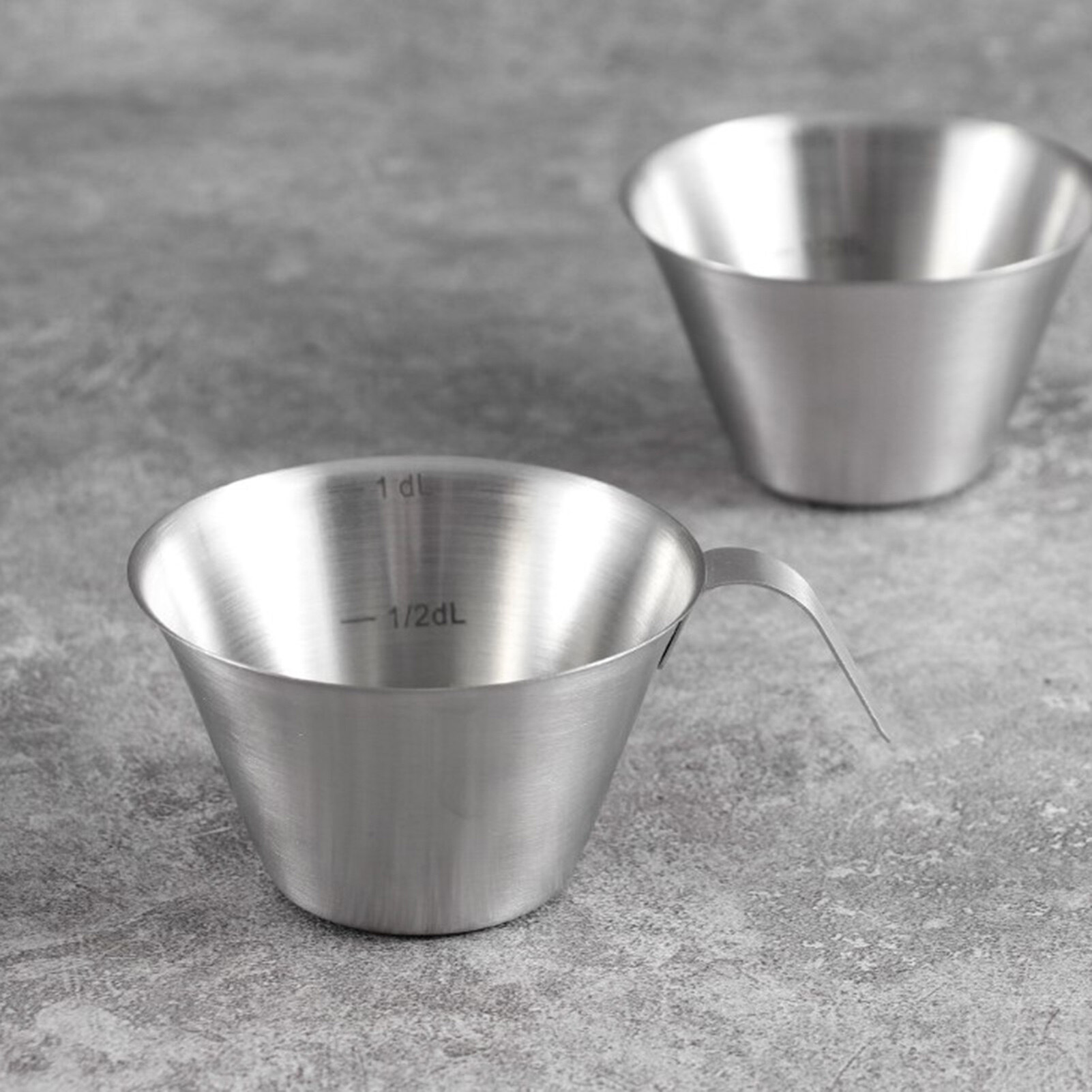 JAREDQ 100ml Measuring Cup with Handle Rust-Proof Stainless Steel Espresso Coffee Measuring Cup for Bakery