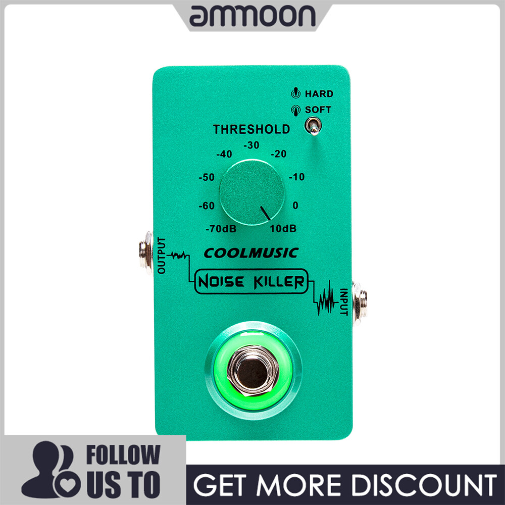 [ammoon]COOLMUSIC Compressor Effect Pedal True Bypass Guitar Effect Pedals with 4 Rotating Knobs and Foot Switch for Electric Guitar Bass