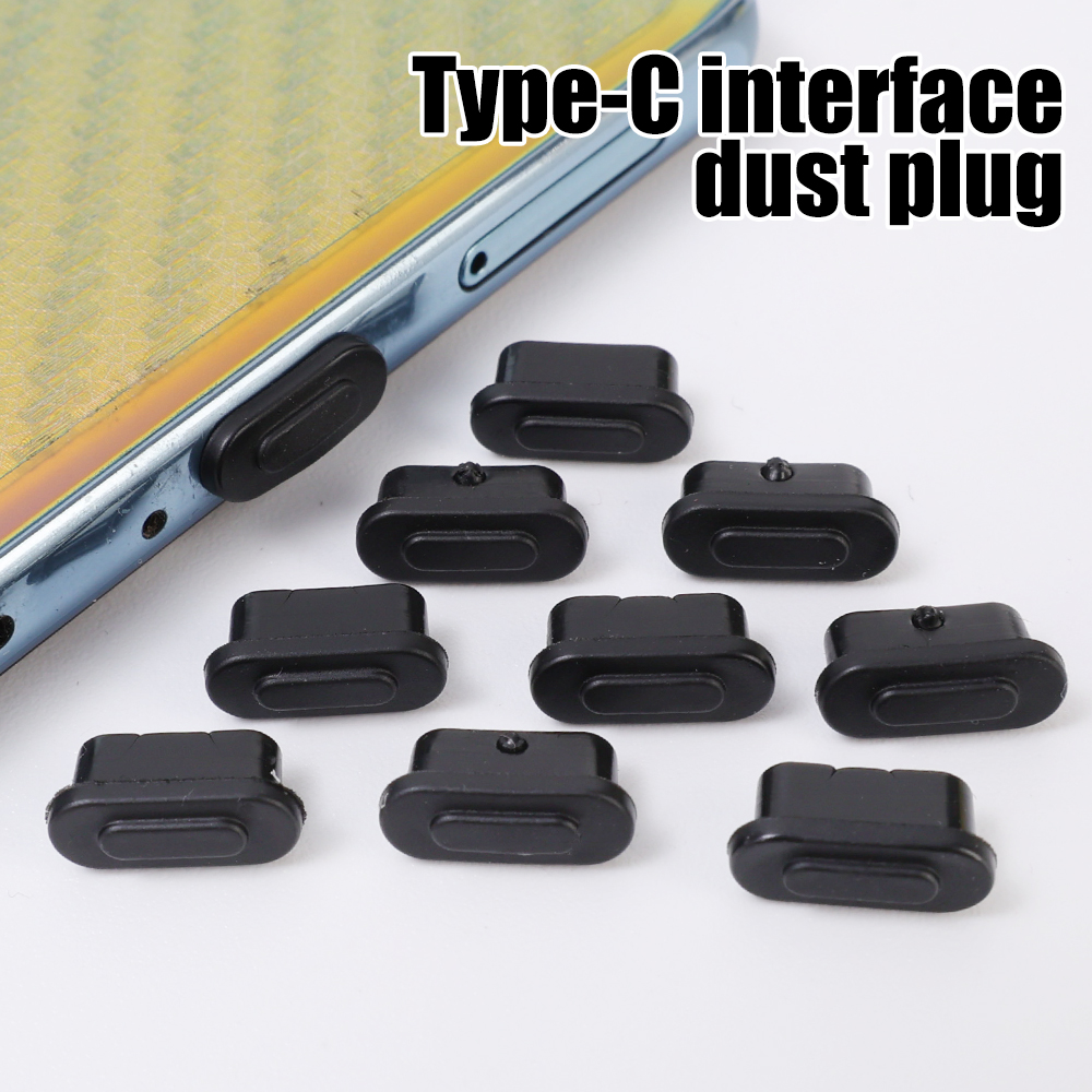10 cái loại USB cổng sạc nút cắm chống bụi USB Silicon loại USB C khớp nối dây cáp bảo vệ cho Samsung Huawei điện thoại Xiaomi bụi