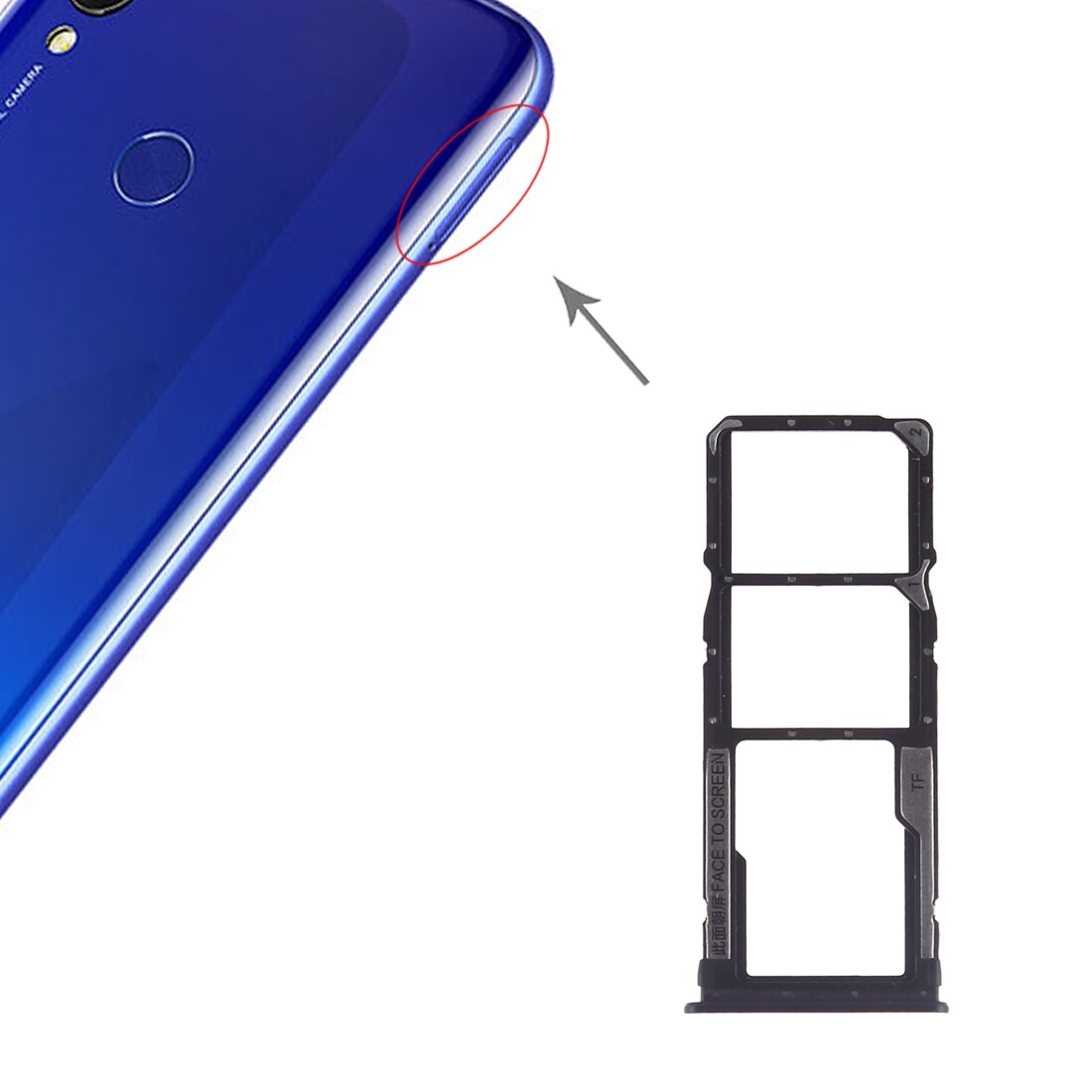Sim card tray + sim card tray + micro sd card for xiaomi redmi 7