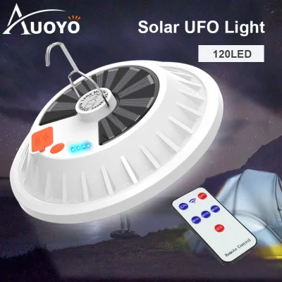 Auoyo LED Solar Bulb Lamp 300W 150W Outdoor Lighting 5 Modes Remote Control 60/120 LED Lights Night Light Emergency Lamp IP65 Waterproof Bulb Lamp Solar Powered Lights Adjustable for Front Door Pathway Garden Yard