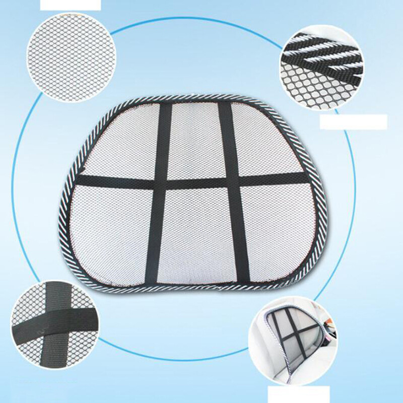 Car Seat Mesh Lumbar Back Brace Support Massage Pillow