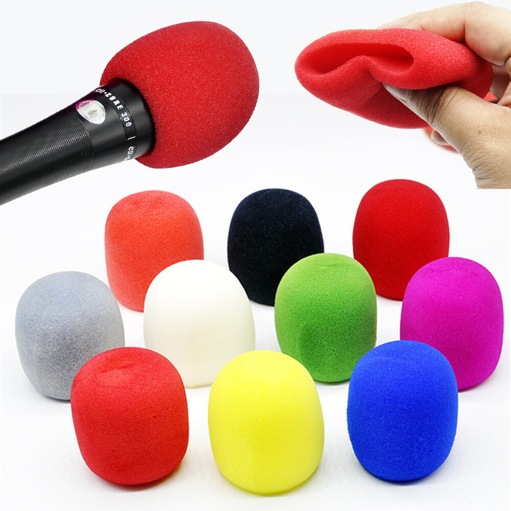sanhe Random 1pc Universal Mic Accessories Foam Cover Handheld Microphone Windshield Sponge Cap Ball Shape Microphone Windscreen for KTV Kar-aoke DJ