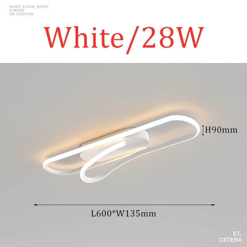 Nordic Modern Led Ceiling Lights for living room bedroom lustre led home decor Dimmable Ceiling light Black/White Ceiling Lamp