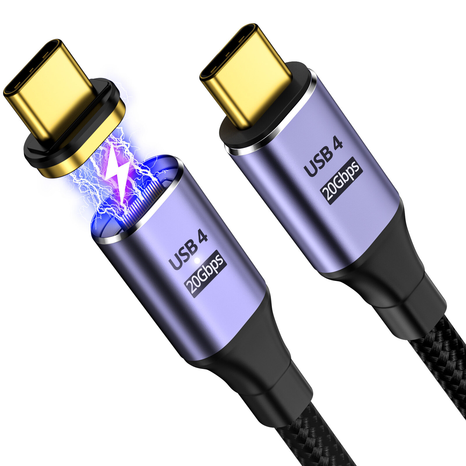 Fonken usb4.0 20gbps data cable usb c to type c thunderbolt 3 8k 60hz data cable pd 100w 5a fast charging cable for mobile tablet computer