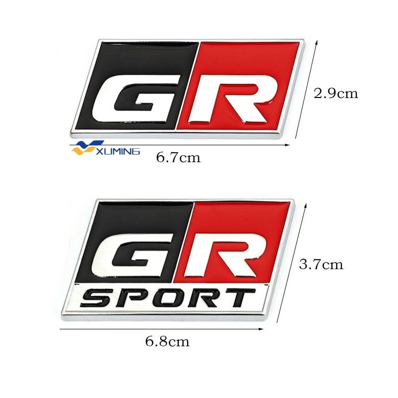 Tem Dán Xe Ô Tô Decal Logo Thể Thao GR Tem Dán Logo GR